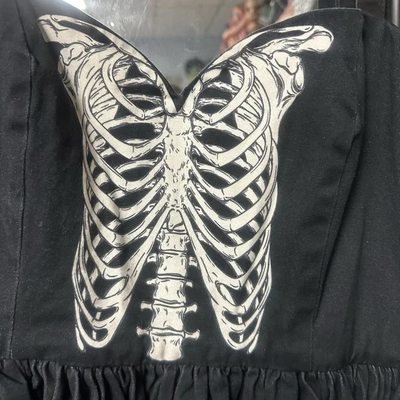 Oblong box skeleton dress Halloween large unique vintage - Picture 6 of 9